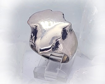 Map of Africa Sterling Silver Ring