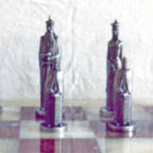 Old English Pewter Chess Set