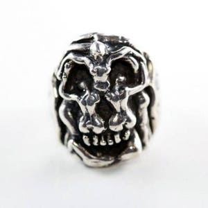 Salvador Dali Silver Skull Ring