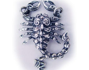 Scorpio "October 23 - November 21" Silver Pendant