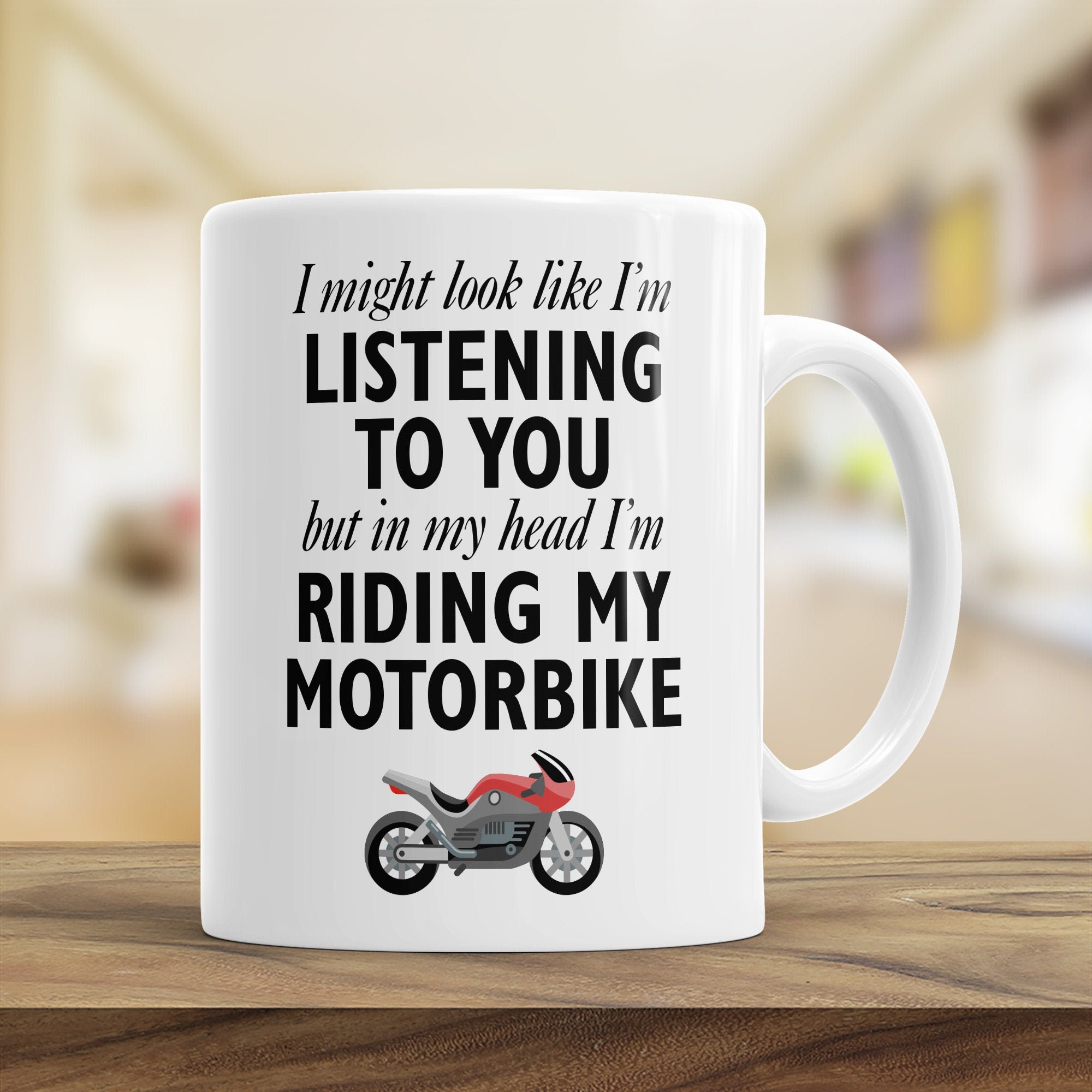 Biker Gift Gifts for Motorcyclist Biker Mug in My Head Etsy UK