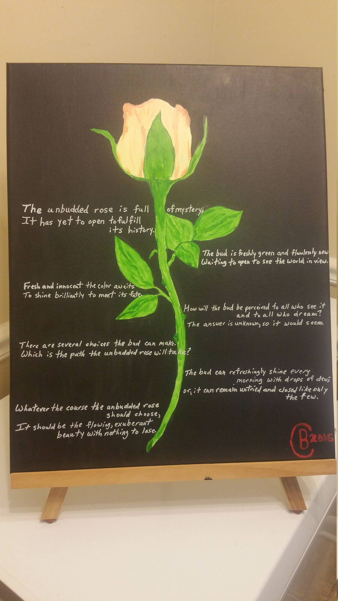 Unbudded Roses The Unbudded Rose Painting and Poem - Etsy