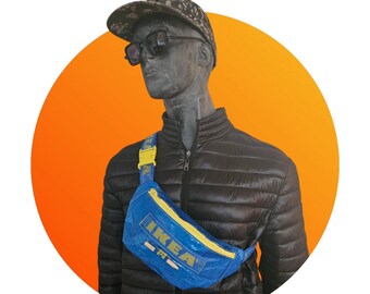 Fannypack- Upcycling Ikea Frakta bag- Frakta Bumbag- Festival Hip Bag- Ikea Crossbodybag- Frakta Hipster Bag