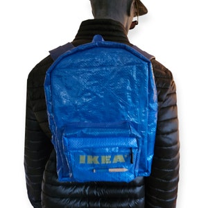 Rugzak Upcycling Ikea Frakta bag unisex Teenager and Adult zdjęcie 3