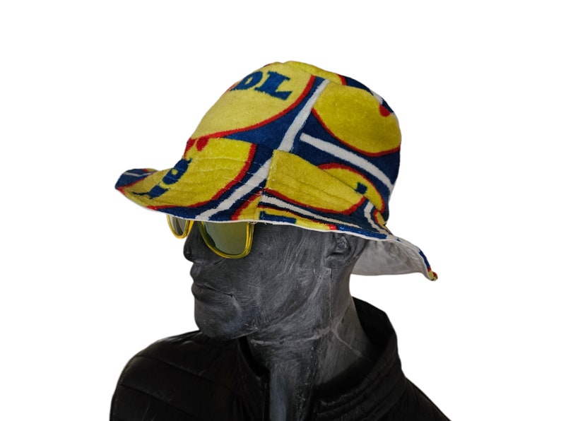 Bucket Hat Upcycling Lidl towel Lidl Fashion Fisherman's Hat Festival Fashion Teenager and Adult afbeelding 3