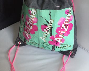 Jeans-Gym-backpack-upcycling AriZona Green Tea with Honey-