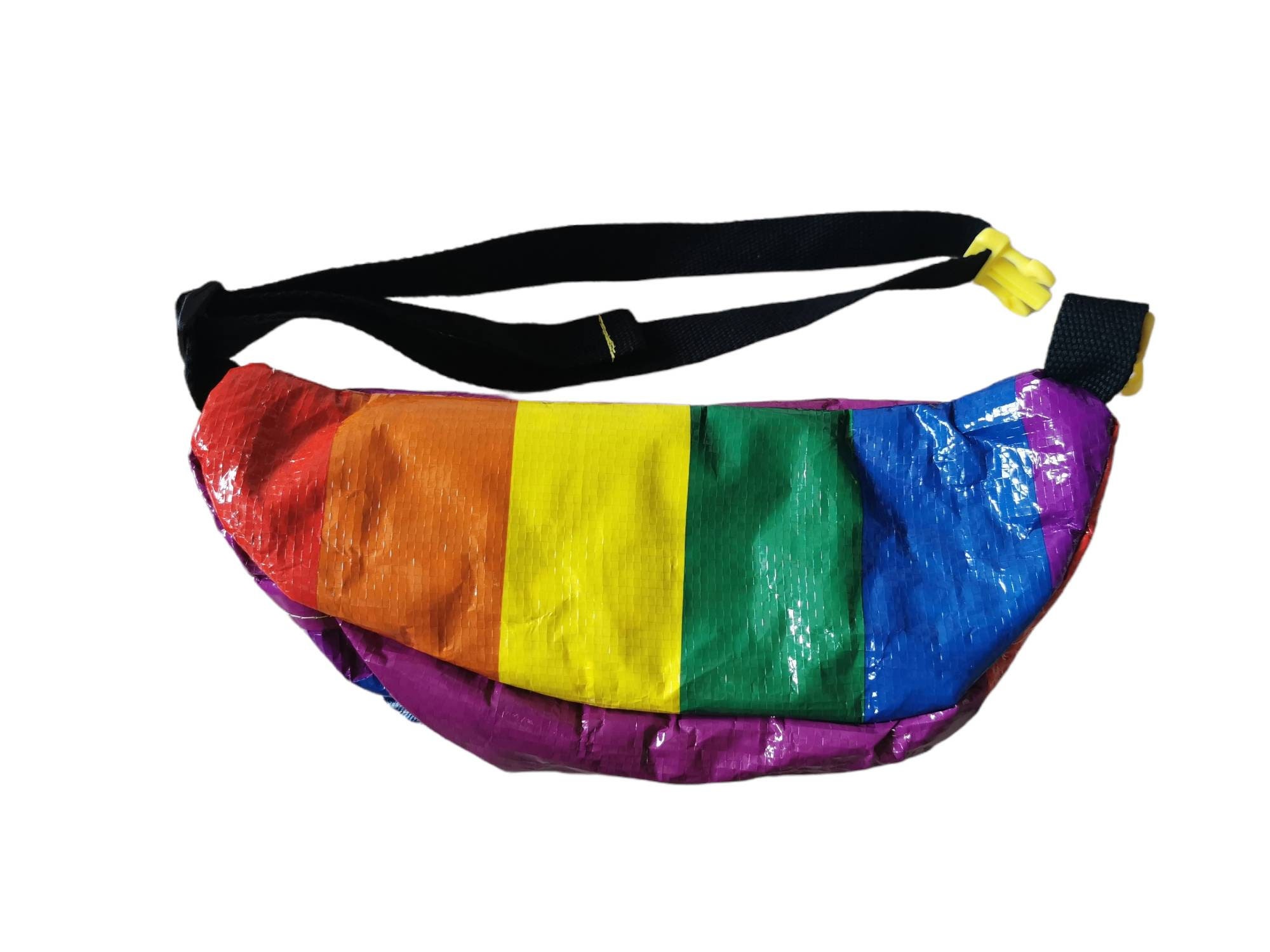 Fannypack Upcycling Storstomma Ikea Boat Regaltasche Rainbow Fannypack Rainbow Bum Bag Festival Hip Bag Blue Jeans Etsy