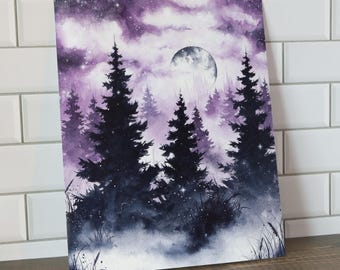 Sodalite Mist - Misty Forest Fine Art Print | Watercolor Landscape | Foggy Forest Wall Decor