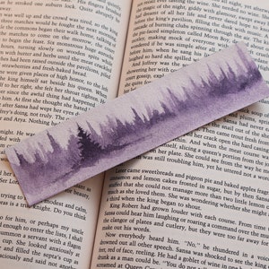OOAK Amethyst Hand Painted Watercolor Bookmark | Rustic Vintage Style Bookmark | One of a Kind