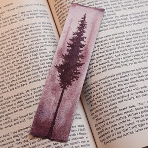 OOAK Mauve Pink Hand Painted Watercolor Bookmark | Rustic Vintage Style Bookmark | One of a Kind