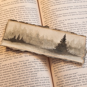 OOAK Hand Painted Watercolor Bookmark | Rustic Vintage Style Bookmark | One of a Kind