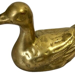 Vintage Brass Bird | Mid Century Duck Figurine | Vintage Brass Animal | Nursery Decor | Boho Home Decor