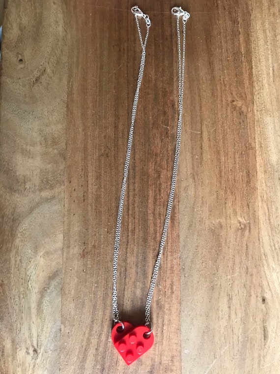 Friendship Necklaces Lego Heart Chain Necklace Friendship Necklace