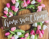 home sweet home sign - farmhouse sign, farmhouse decor, home sign, home wood sign, new home sign, housewarming gift, SIGN ONLY