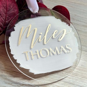 Personalized Ornament, Custom Name Ornament, Christmas Ornament, Christmas Gift, Personalized Gift, Acrylic Ornament