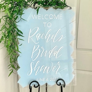 Custom Bridal Shower Sign - custom event sign, custom welcome sign, acrylic welcome sign, acrylic event sign, event signage, acrylic sign