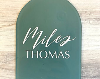 Baby Name Announcement, Birth Announcement, Baby Name Sign, Acrylic Name Sign, Hospital Sign, Hospital Prop Sign, Baby Hospital Sign