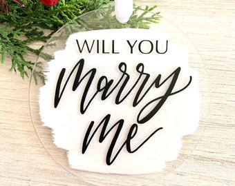Proposal Ornament - Marry Me Ornament, Will You Marry Me, Christmas Proposal, Wedding Proposal Ideas, Engaged Ornament, Christmas Ornament
