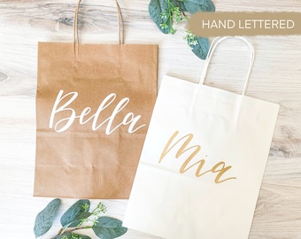 Personalized Gift Bag - Custom Name Gift Bags, Bridesmaid Gift Bag, Bachelorette Gift Bag, Bridesmaid Gift, Wedding Gift Bag, Gift Bags
