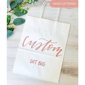 Custom Name Gift Bags - Bridesmaid Gift Bags, Birthday Gift Bags, Party Gift Bags, Wedding Gift Bags, Holiday Gift Bags, Custom Gift Bags