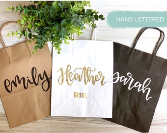 BEST SELLING custom name gift bags - bridesmaid gift bags, groomsman gift bags, wedding party gift bag, bridesmaid gift, wedding gift bags