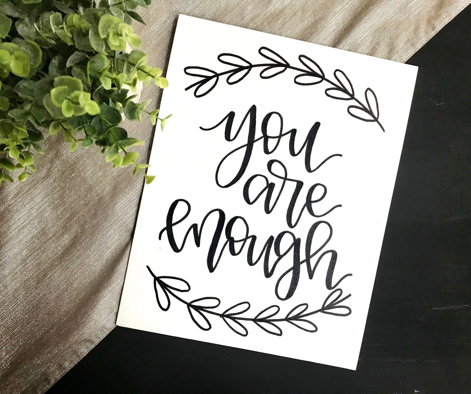 You Are Enough Sign You Are Enough Inspirational Quote Etsy