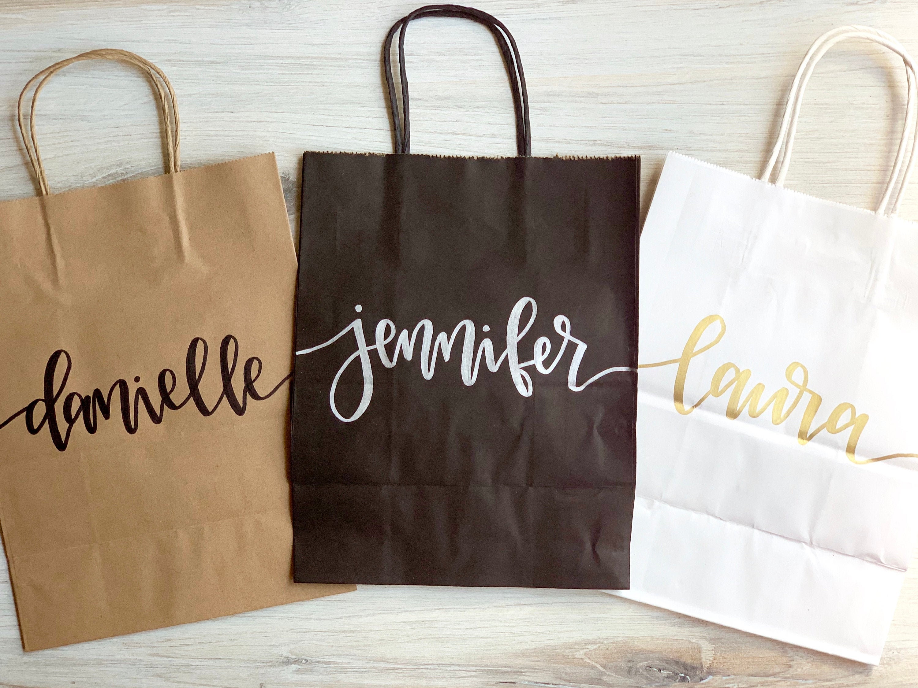 Personalized Gift Bags Names on Gift Bag Wedding Gift Bag Etsy