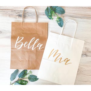 Custom name gift bags - BEST SELLING, bridesmaid gift bags, groomsman gift bags, wedding party gift bag, wedding gift bags, custom gift bag image 4