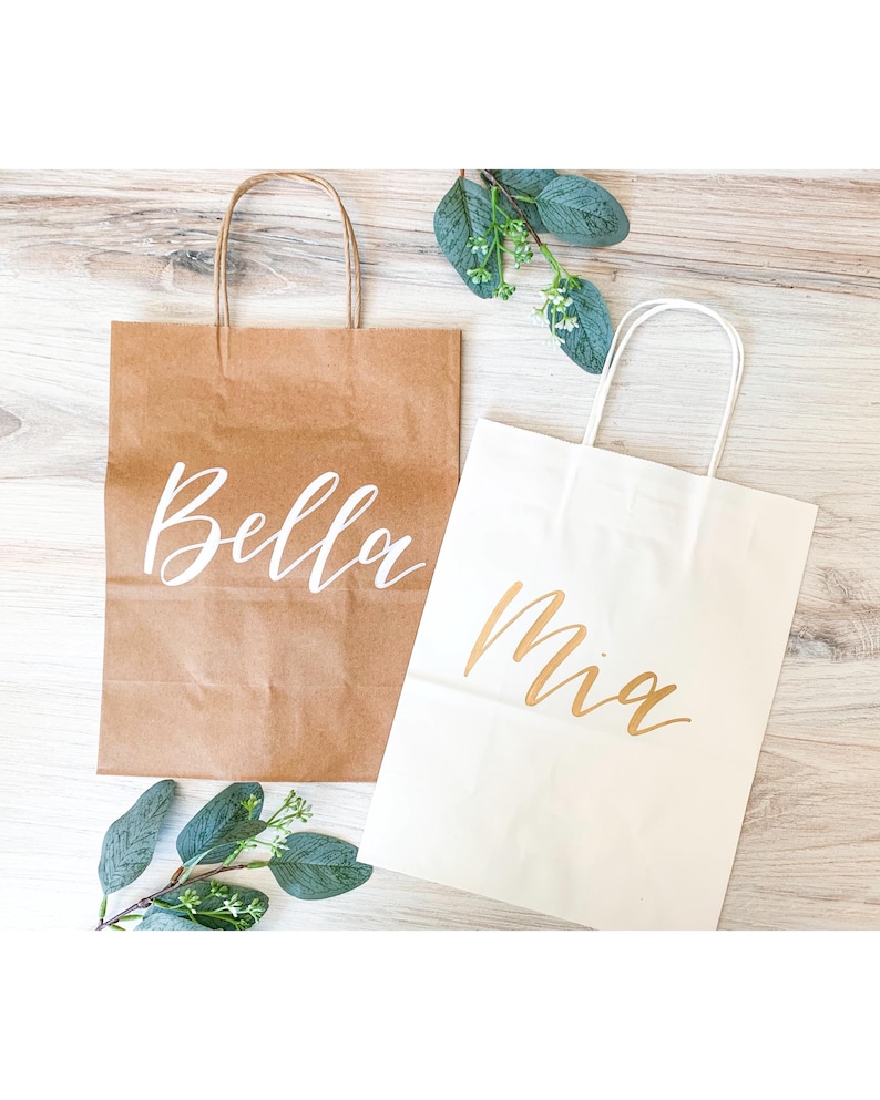 Custom name gift bags - BEST SELLING, bridesmaid gift bags, groomsman gift bags, wedding party gift bag, wedding gift bags, custom gift bag image 4