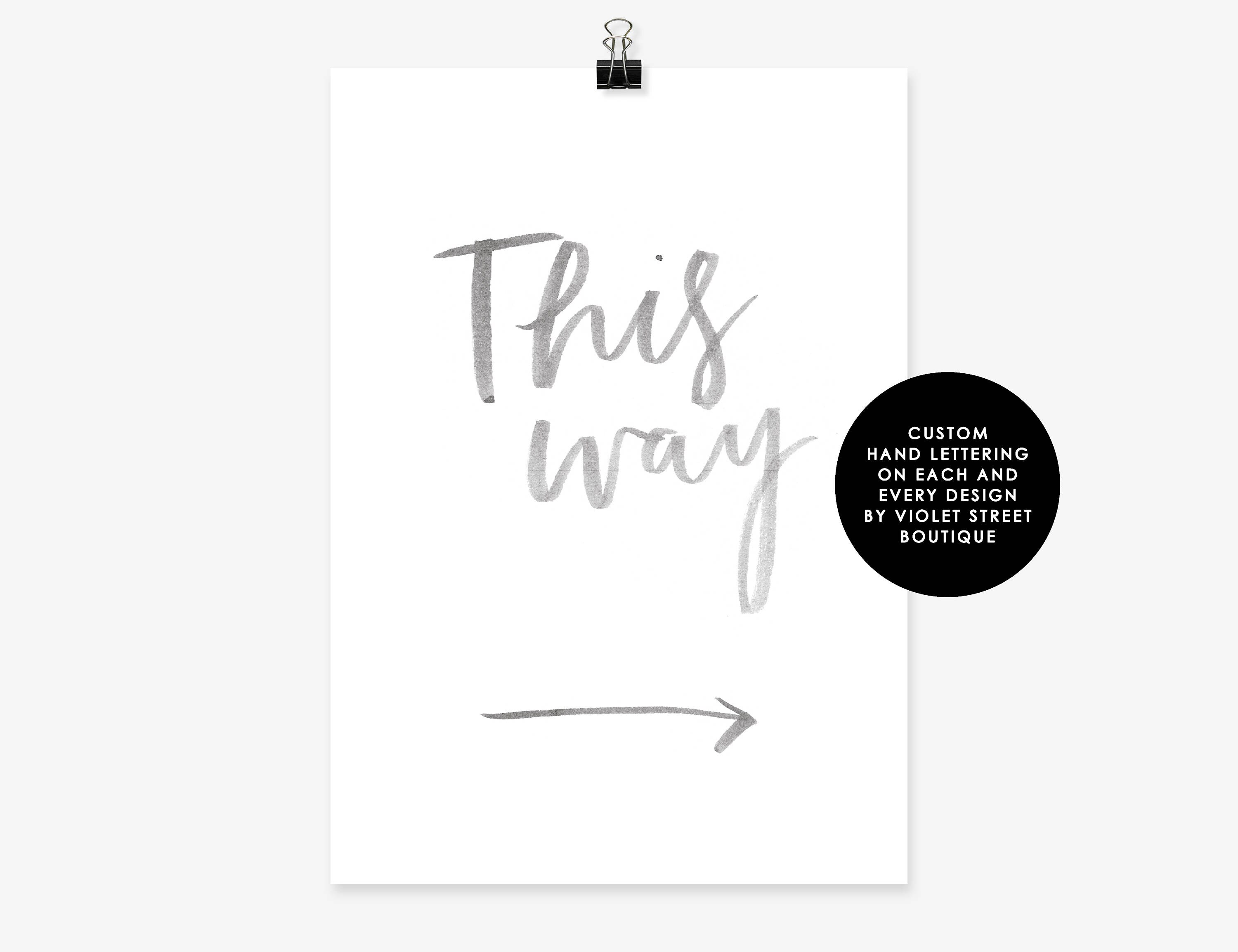 Printable This Way Sign This Way Sign This Way Wedding Sign | Etsy ...