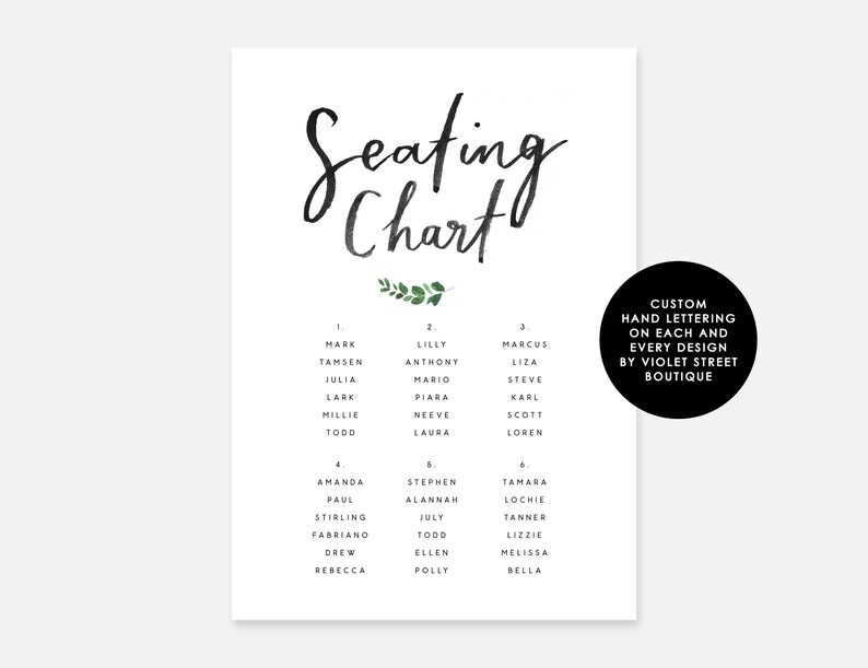 Hand Lettering Chart