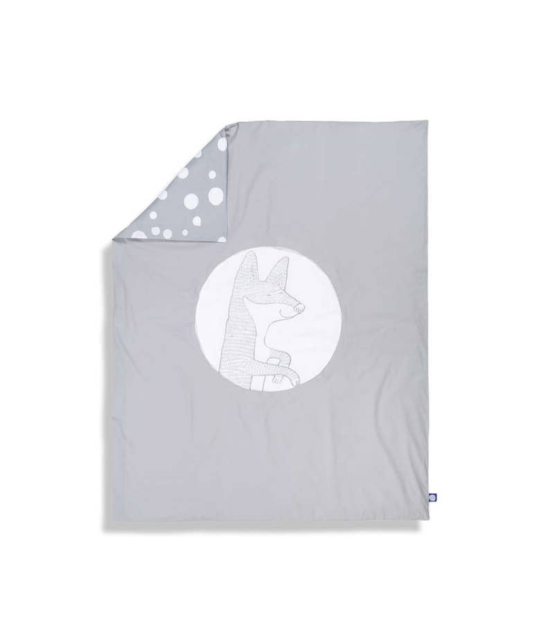 Organic Baby Bedding / Cot Bed Duvet Cover / Grey Bedding / Etsy