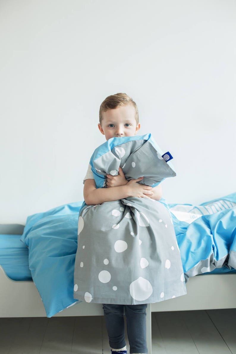 Organic kids bedding / Single bed set / Duvet cover and pillow Etsy