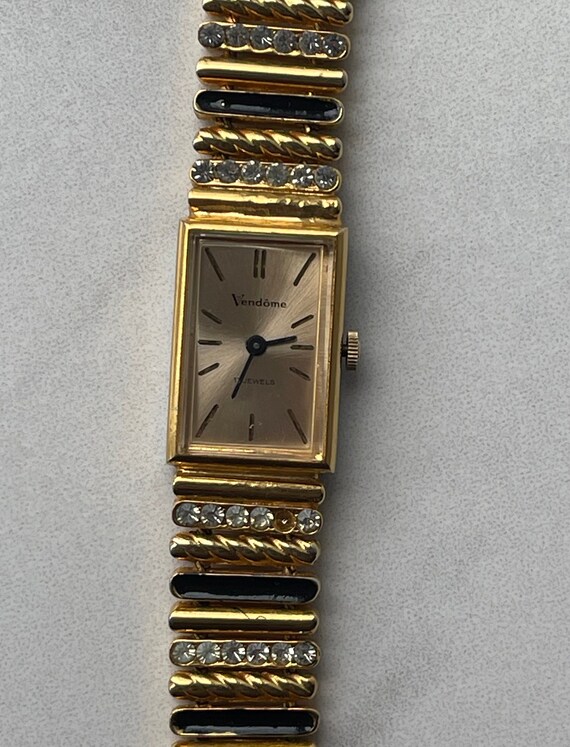 Vintage Vendome 17 Jewels Gold Plated Rhinestones Ladies Watch Etsy Australia