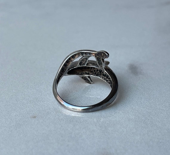 Vintage 925 Sterling Silver Dolphin Ring - image 7