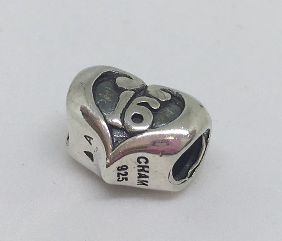 Sweet 16th Birthday Heart Bead Charm Authentic Chamilia Sterling Silver Etsy