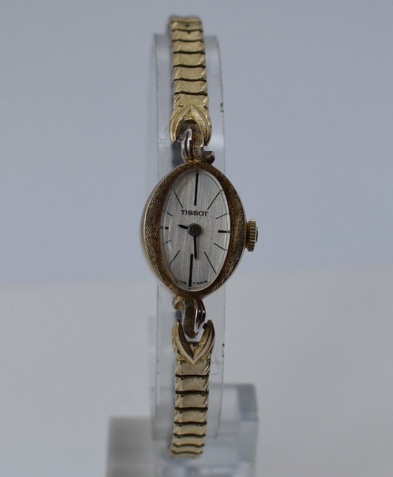 Tissot Ladies Rare Vintage Mechanical Ladies Watch Gold Bracelet, Bezel Works Vintage Tissot Stylist Swiss Ladies Gold & Diamond Watch  main image 4