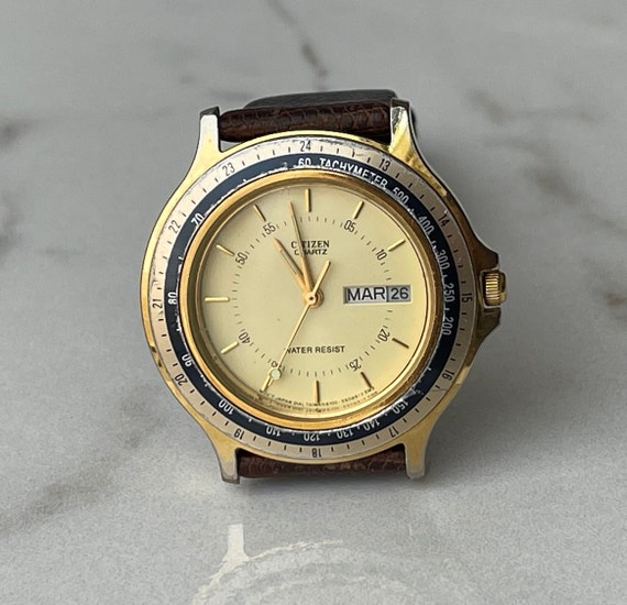Vintage CITIZEN Quartz Men's Wrist Watch Day Date… - image 2