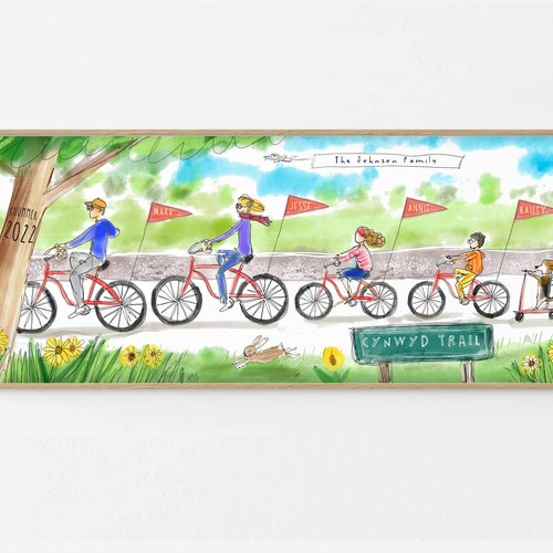 Bike Family shops Personalized Art