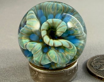 Cane Squiggle & Dot Implosion Marble 26mm