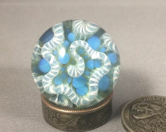 Cane Squiggle & Dot Implosion Marble 25mm