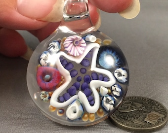 White Starfish Reef Implosion Pendant