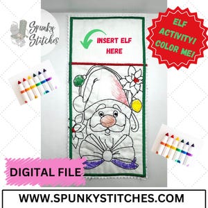 Color Me Elf Santa Sleeping Bag ITH Embroidery File