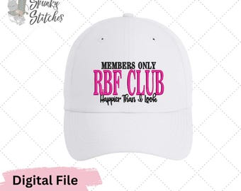 Fichier de broderie numérique de taille de chapeau de club de RBF