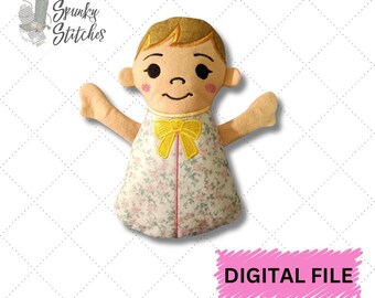 Gevuld babyhaar (swaddle niet inbegrepen) ITH-borduurbestand (3 maten) van Spunky Stitches