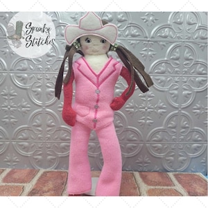Pink Cowgirl Elf Costume Embroidery File