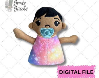 Baby Doll Stuffy ITH Embroidery File (5x7, 6x10, 8x10)
