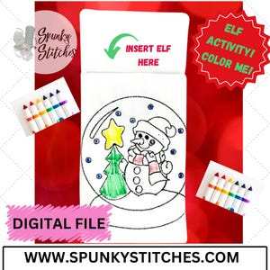 Color Me Elf Snowglobe Sleeping Bag ITH Embroidery File
