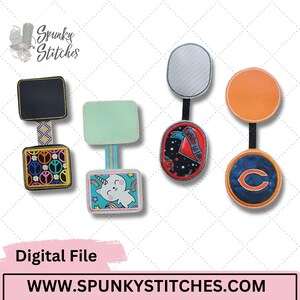 Basic Shapes Set Of 4 Magnetic Bookmark ITH Embroidery File