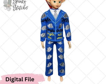 Digitaal borduurbestand Jingle Bells Elf Suit In The Hoop